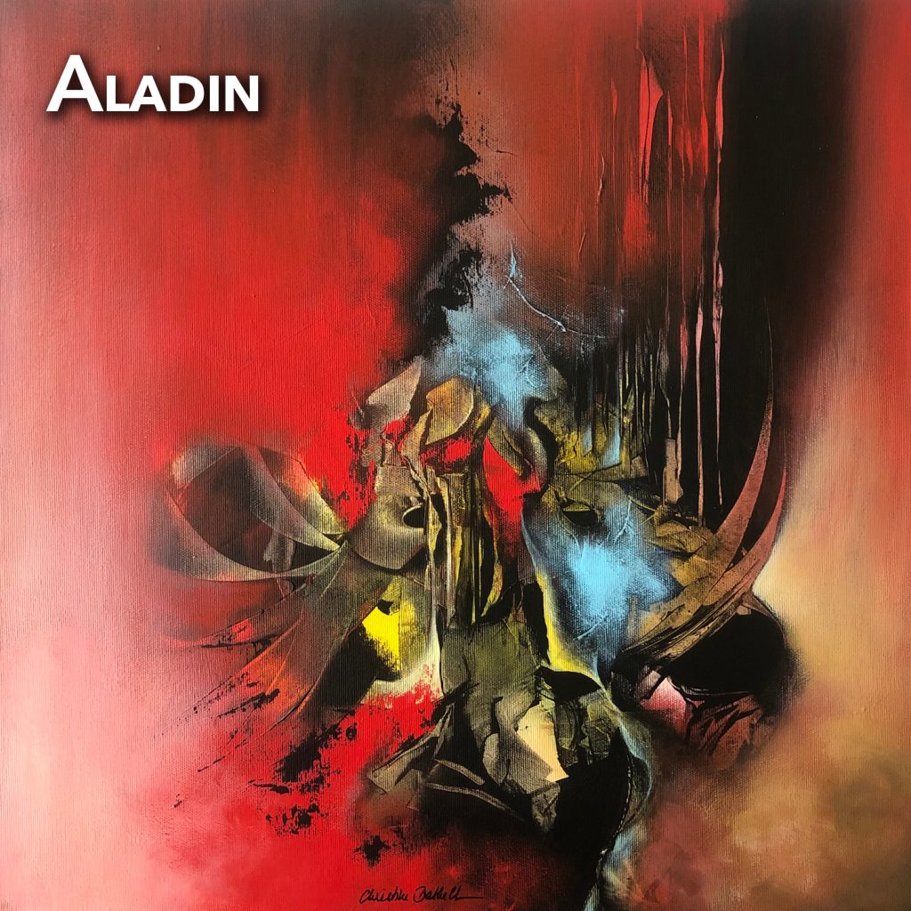 Aladin, Acryl auf Leinwand (acrylic on canvas), 50x50cm, abstrakte Kunst (abstrakt art), Christine Bathelt