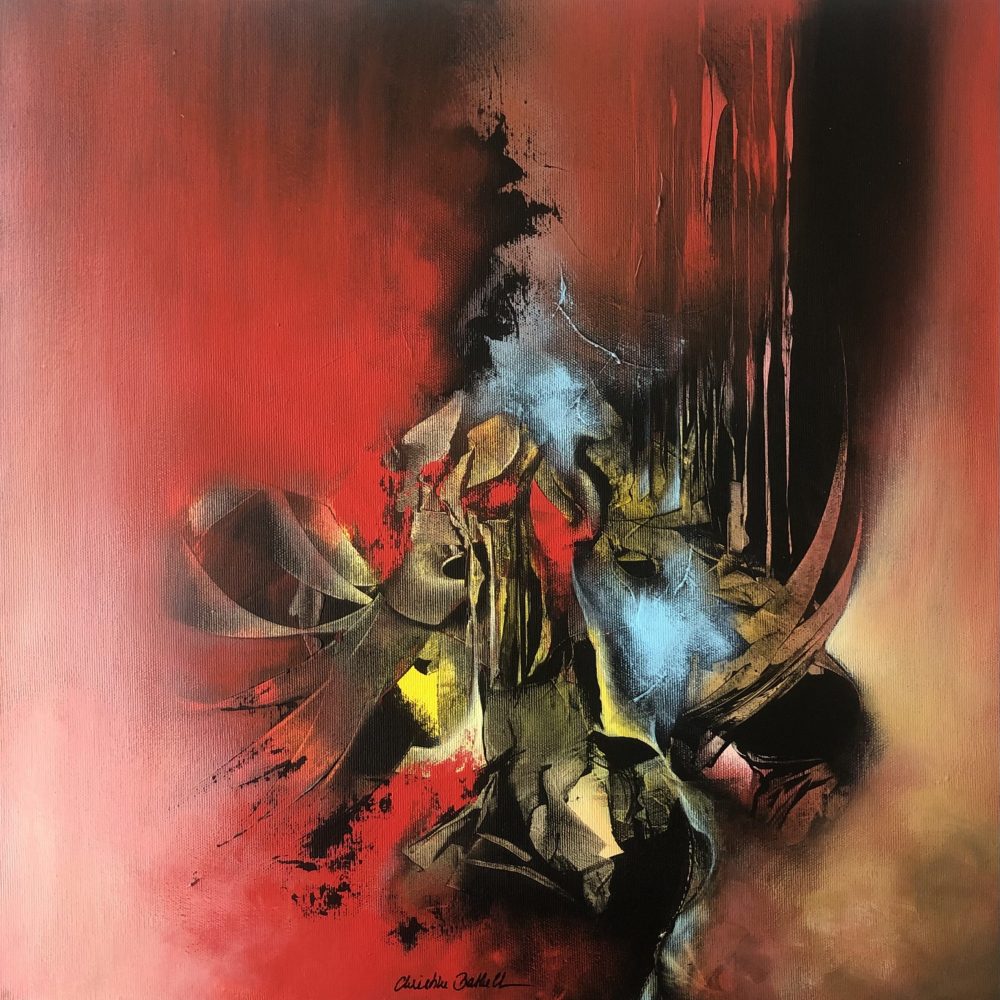 Aladin, Acryl auf Leinwand (acrylic on canvas), 50x50cm, abstrakte Kunst (abstract art), Christine Bathelt