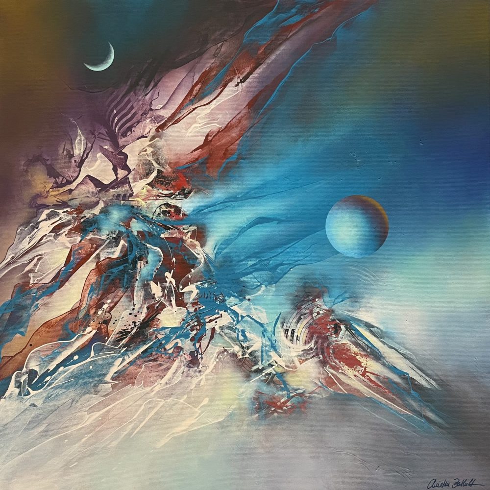 Elysium, Acryl auf Leinwand (acrylic on canvas), 80x80cm, abstrakte Kunst (abstrakt art), Christine Bathelt