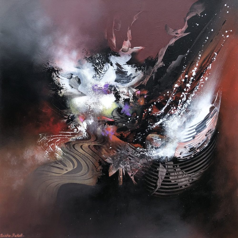 Kepler's Dream, Acryl auf Leinwand (acrylic on canvas), 70x70cm, abstrakte Kunst (abstract art), Christine Bathelt